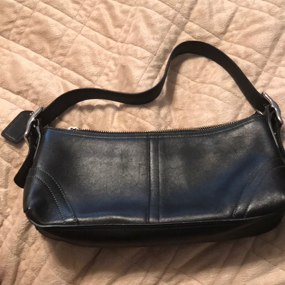 Black coach small evening bag